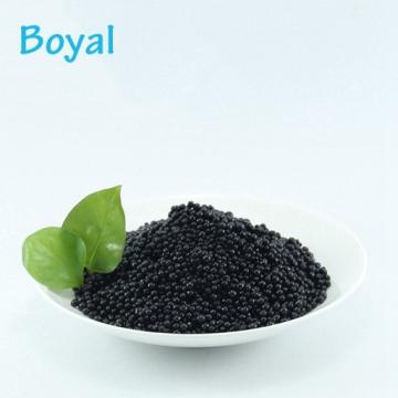 Black granular compound NPK fertilizer, organic amino humic shiny balls fertilizer for plants